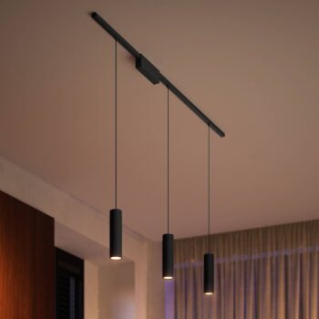Dráha Philips Hue Perifo, 3 LED prívesky, čierna