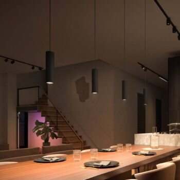 Dráha Philips Hue Perifo, 3 LED prívesky, čierna