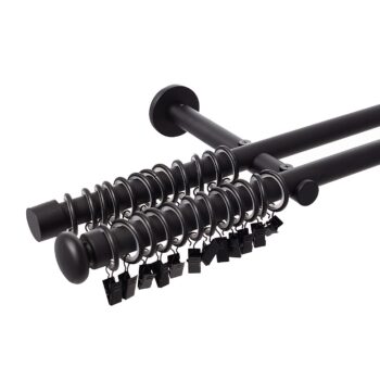 Dvojitá garniža Modern black matt  160cm, 160 cm