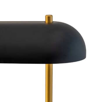 Dyberg Larsen Arch stolová lampa, čierna/mosadzná farba, kov