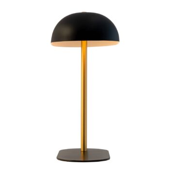 Dyberg Larsen Arch stolová lampa, čierna/mosadzná farba, kov