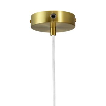 Dyberg Larsen Arp závesná lampa, mosadzná farba, sklo, Ø 30 cm