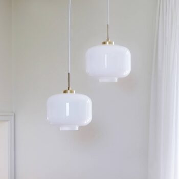 Dyberg Larsen Arp závesná lampa, zavesenie mosadz