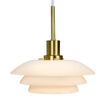 Dyberg Larsen DL20 závesná lampa sklo, mosadz