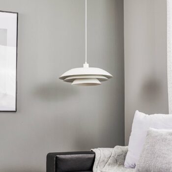 Dyberg Larsen DL45 závesná lampa kovová biela