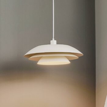 Dyberg Larsen DL45 závesná lampa kovová biela