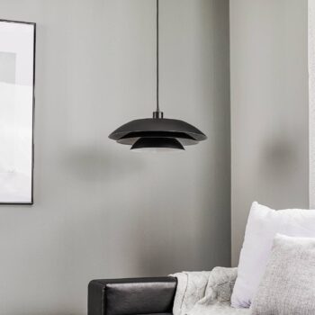 Dyberg Larsen DL45 závesná lampa kovová čierna