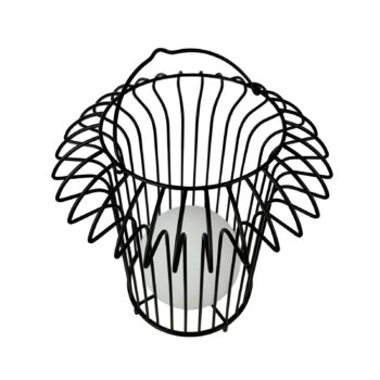 Dyberg Larsen LED dobíjacia stolová lampa Basket, čierna, kov