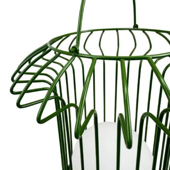 Dyberg Larsen LED dobíjacia stolová lampa Basket, zelená, kov
