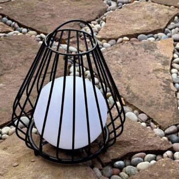 Dyberg Larsen LED dobíjacia stolová lampa Evesham, výška 38 cm