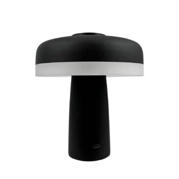 Dyberg Larsen LED dobíjacia stolová lampa Porter, čierna, 16 cm