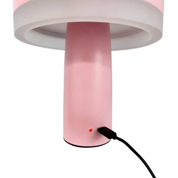 Dyberg Larsen LED dobíjacia stolová lampa Porter, ružová, výška 16 cm