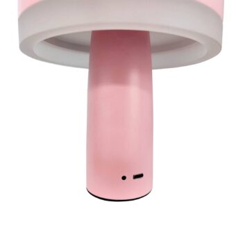 Dyberg Larsen LED dobíjacia stolová lampa Porter, ružová, výška 16 cm