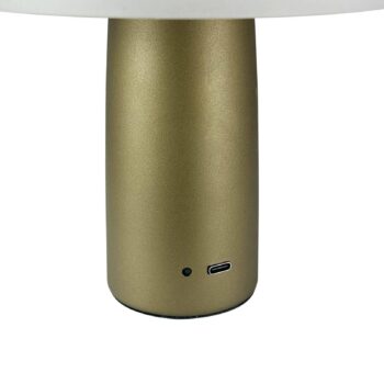 Dyberg Larsen LED dobíjacia stolová lampa Porter, zelená, výška 16 cm