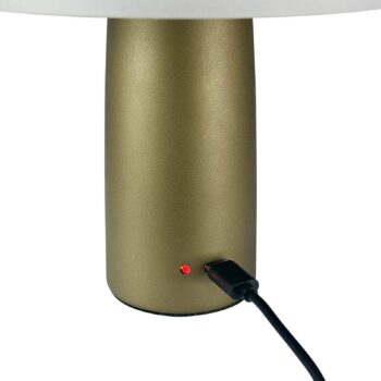 Dyberg Larsen LED dobíjacia stolová lampa Porter, zelená, výška 16 cm