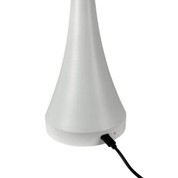 Dyberg Larsen LED dobíjacia stolová lampa Vienna, biela, výška 28 cm