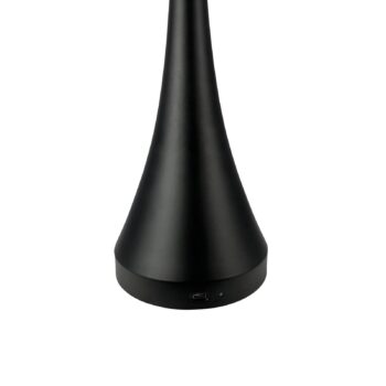 Dyberg Larsen LED dobíjacia stolová lampa Vienna, čierna, 28 cm