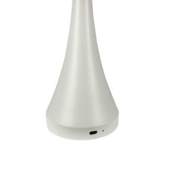 Dyberg Larsen LED dobíjacia stolová lampa Vienna, krémová, výška 28 cm