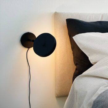 Dyberg Larsen LED nástenné svetlo Starlight, čierne, Ø 14 cm