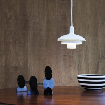 Dyberg Larsen Morph závesná lampa, biela, výška 32 cm, kov