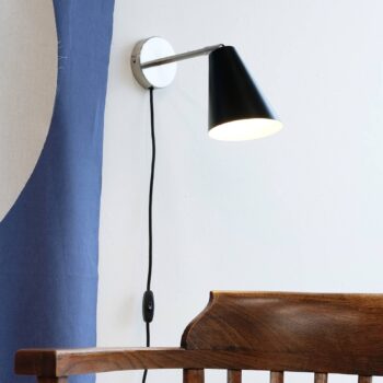 Dyberg Larsen Oswald nástenné svetlo čierna/oceľ