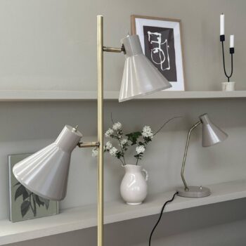 Dyberg Larsen Sleep stojacia lampa, hnedá, výška 165 cm, oceľ