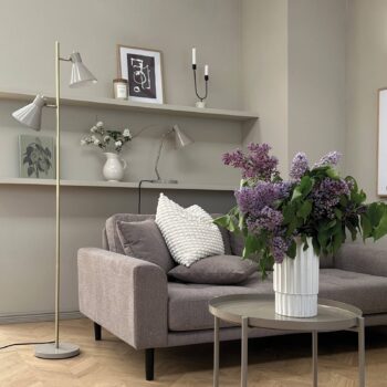 Dyberg Larsen Sleep stojacia lampa, hnedá, výška 165 cm, oceľ