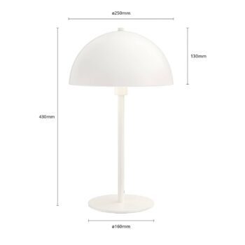 Dyberg Larsen Stockholm stolová lampa 43 cm biela