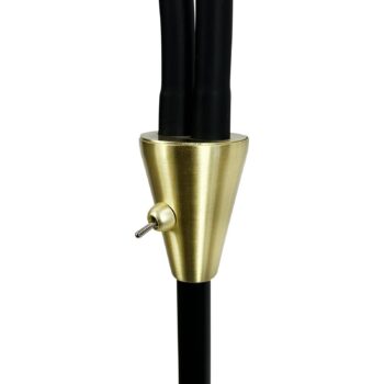Dyberg Larsen Stojacia lampa Lilje, čierna, výška 135 cm, 2-pl.