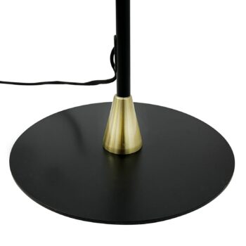 Dyberg Larsen Stojacia lampa Lilje, čierna, výška 135 cm, 2-pl.