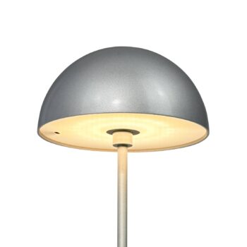 Dyberg Larsen Stolová LED lampa Along, strieborná, 20 cm