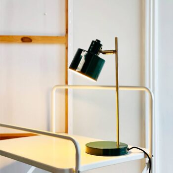 Dyberg Larsen Stolová lampa Ocean, tmavo zelená, výška 43 cm