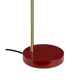 Dyberg Larsen Stolová lampa Ocean, tmavočervená, výška 43 cm