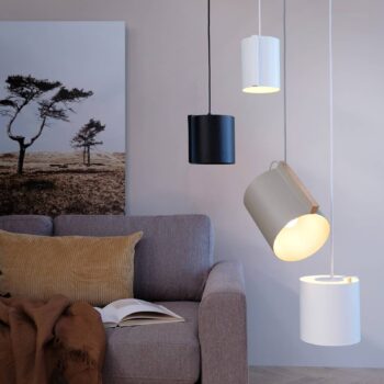Dyberg Larsen Wum závesná lampa Ø 18,5 cm čierna matná