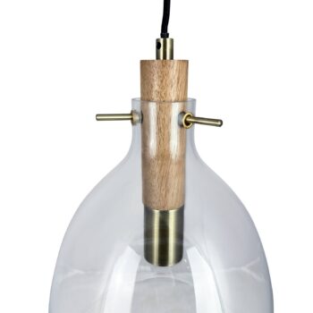 Dyberg Larsen Závesné svietidlo Bistro, Ø 30 cm, transparentné, sklo