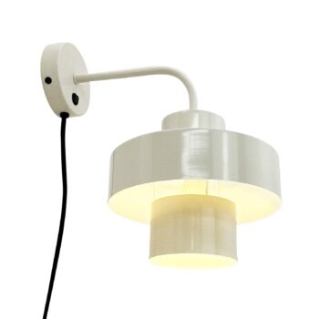 Dyberg Larsen nástenné svietidlo Stoke, tmavo biela, Ø 20 cm, kov
