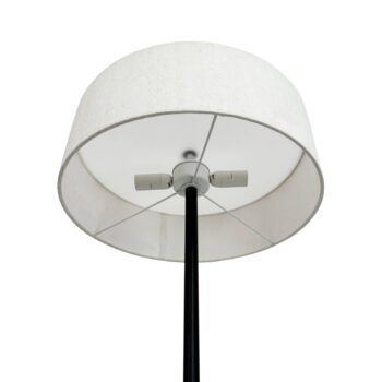 Dyberg Larsen stojaca lampa Calix, čierna/prírodná farba, 150 cm