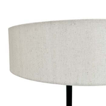 Dyberg Larsen stojaca lampa Calix, čierna/prírodná farba, 150 cm