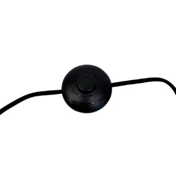 Dyberg Larsen stojaca lampa Calix, čierna/prírodná farba, 150 cm