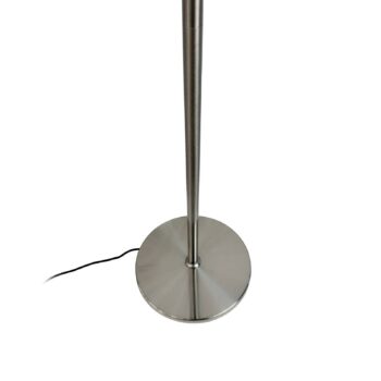 Dyberg Larsen stojacia lampa Oulu, čierna/oceľ, výška 128 cm