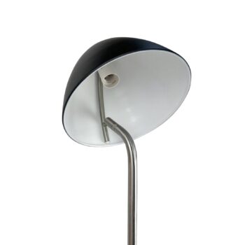 Dyberg Larsen stojacia lampa Oulu, čierna/oceľ, výška 128 cm