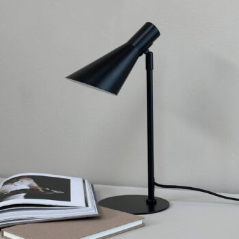 Dyberg Larsen stolová lampa DL12, čierna, výška 39,5 cm, kov