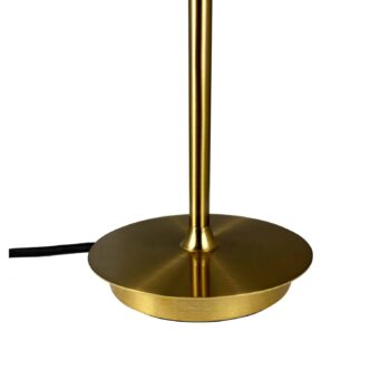 Dyberg Larsen stolová lampa Sia, farba opál/mosadz, výška 12 cm
