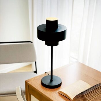 Dyberg Larsen stolová lampa Stoke, čierna, výška 49,5 cm