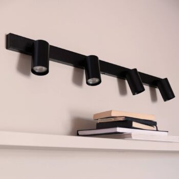 Dyberg Larsen stropné bodové svietidlo Moderné, čierne, dĺžka 95 cm
