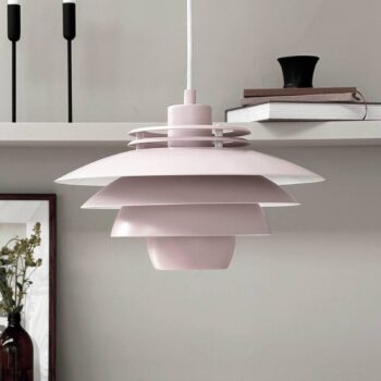 Dyberg Larsen závesná lampa Ejka mini, ružová, Ø 30 cm, kov