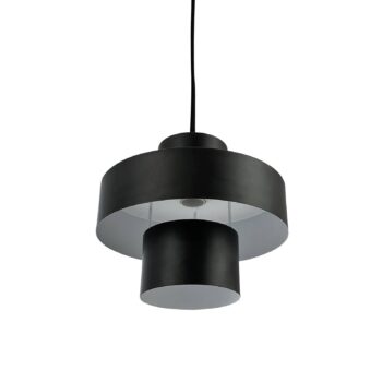 Dyberg Larsen závesná lampa Stoke, čierna, Ø 20 cm, kov