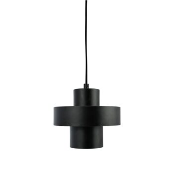 Dyberg Larsen závesná lampa Stoke, čierna, Ø 20 cm, kov