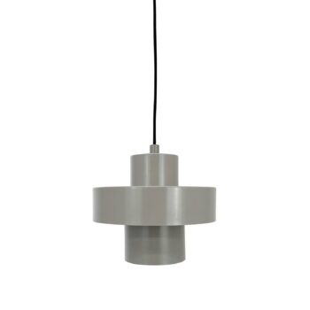 Dyberg Larsen závesná lampa Stoke, sivá, Ø 20 cm, kov