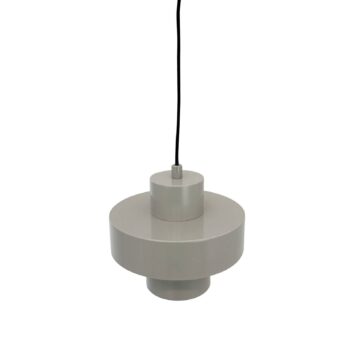 Dyberg Larsen závesná lampa Stoke, sivá, Ø 20 cm, kov